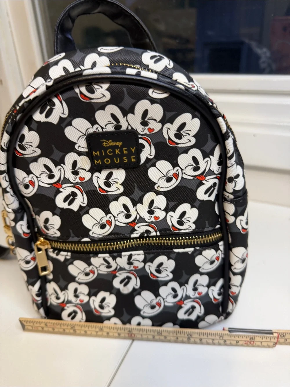 Bioworld Disney Mickey Mouse All-Over Print Mini Backpack with Glove Charm